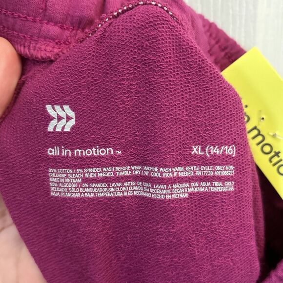 Set of 2 NWT All in Motion Girls Shorts XL 14/16 Purple Drawstring Lightweight - Picture 4 of 16